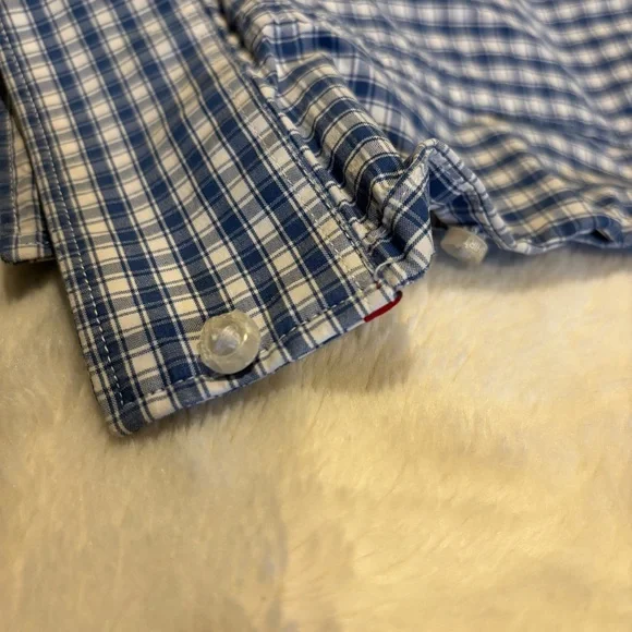 Superdry Blue and White Gingham London Button Down Shirt - Picture 12 of 12